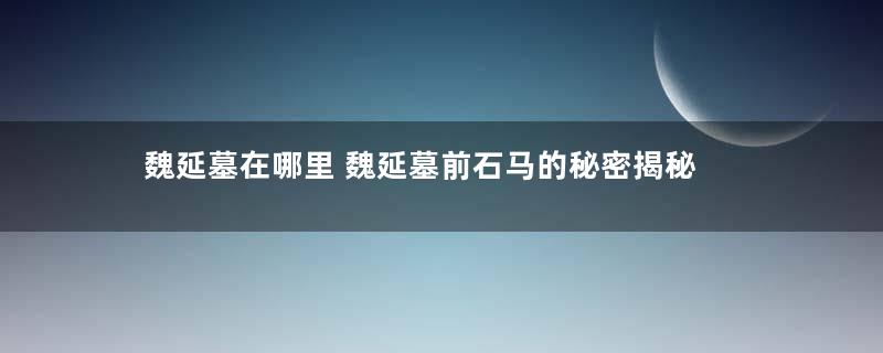 魏延墓在哪里 魏延墓前石马的秘密揭秘